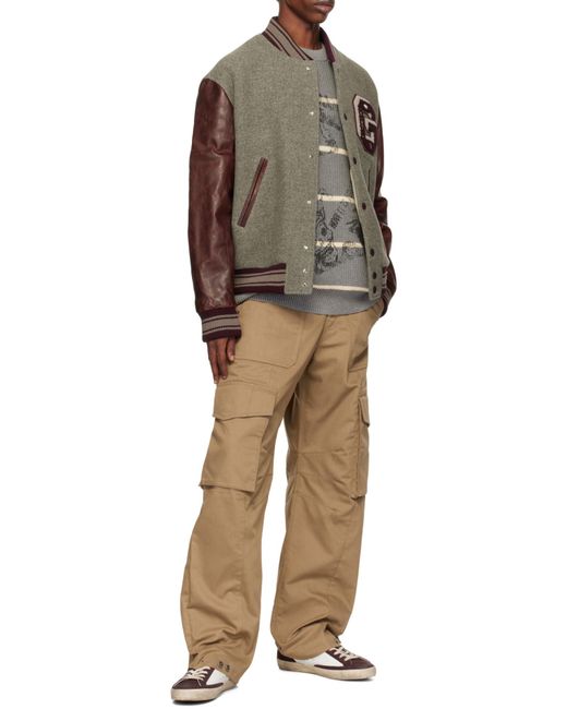 Golden Goose Deluxe Brand Natural Straight-Leg Cargo Trousers for men