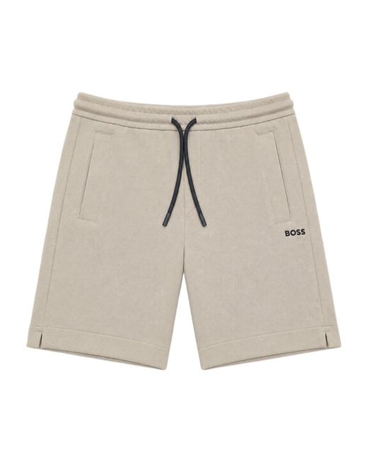 Boss Gray Drawstring Shorts for men