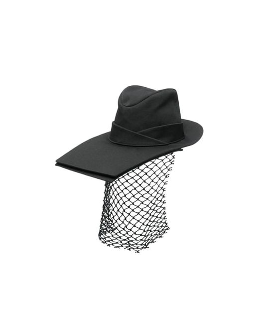 Yohji Yamamoto Black Layered Brim Show Hat