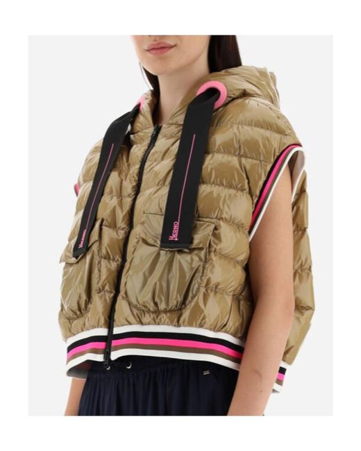 Herno Metallic Glossy Zip-Up Padded Vest