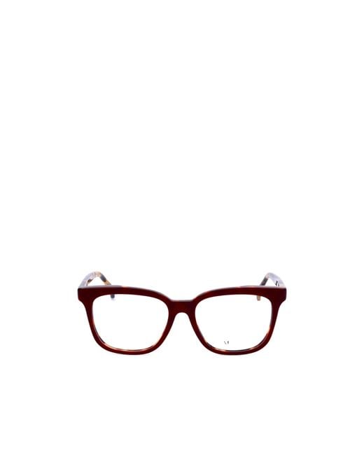 Max Mara White Square Frame Glasses