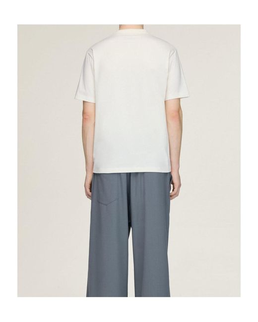 Y-3 White Liquid Logo Short Sleeve Tee for men