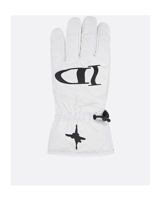Dior White And Lewis Hamilton Ski Gloves for men
