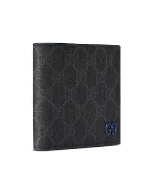 Gucci Black Monogrammed Bifold Wallet for men