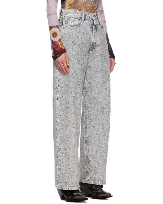 Acne Gray Acid-Wash Jeans