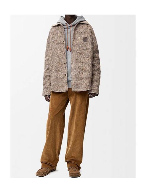 Loewe Brown Mãlange Wool Blend Overshirt for men