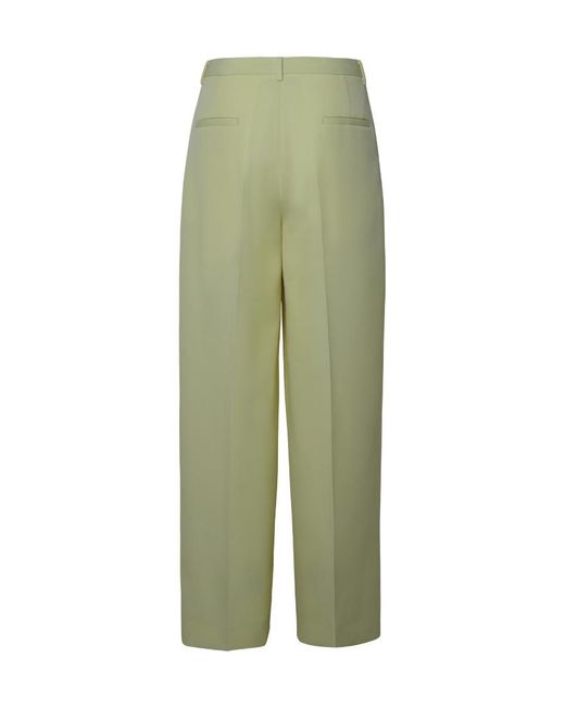 Jil Sander Green Palazzo Lima Washed Pants
