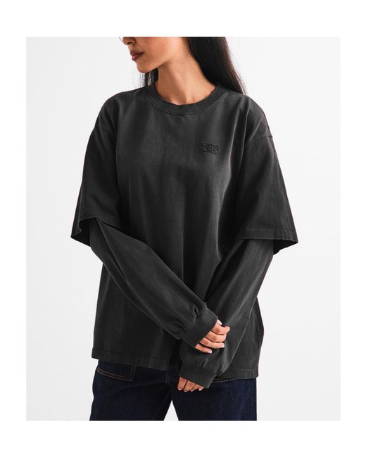 Ganni Black Long Sleeve T-Shirt