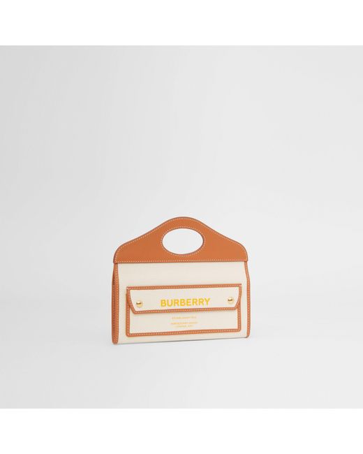 Burberry Brown Mini Two-Tone Pocket Bag