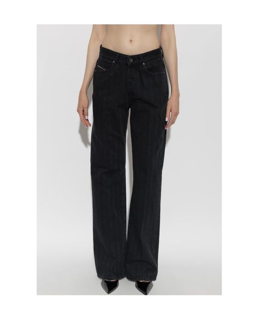 DIESEL Black 1971 D-Sent Straight-Leg Jeans