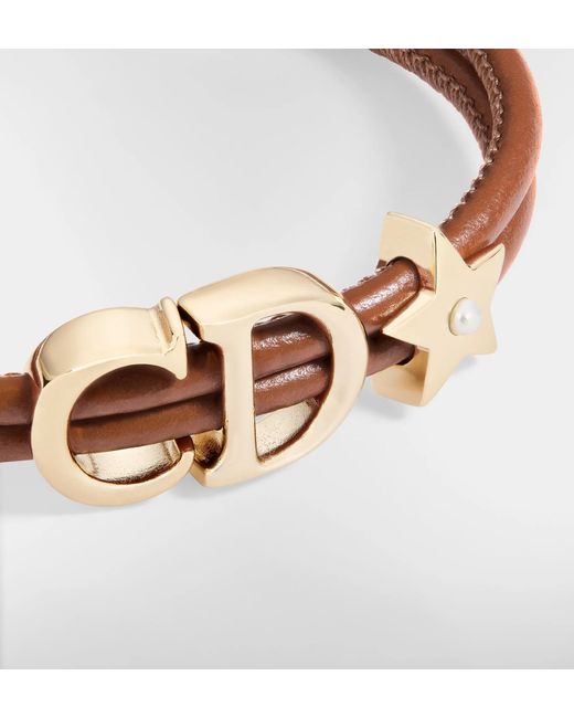 Dior Metallic Saddle Leather Bracelet