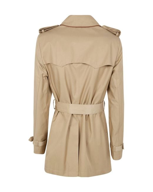 Ralph Lauren Natural Lauren Double Breasted Belted Trench Coat
