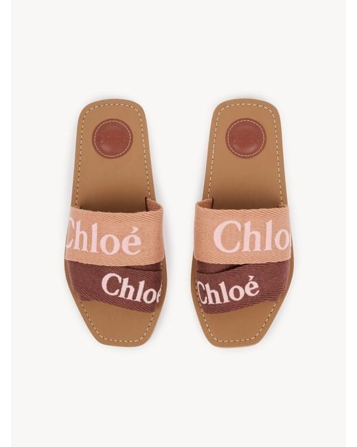 Chloé Brown Open-Toe Flat Sandals