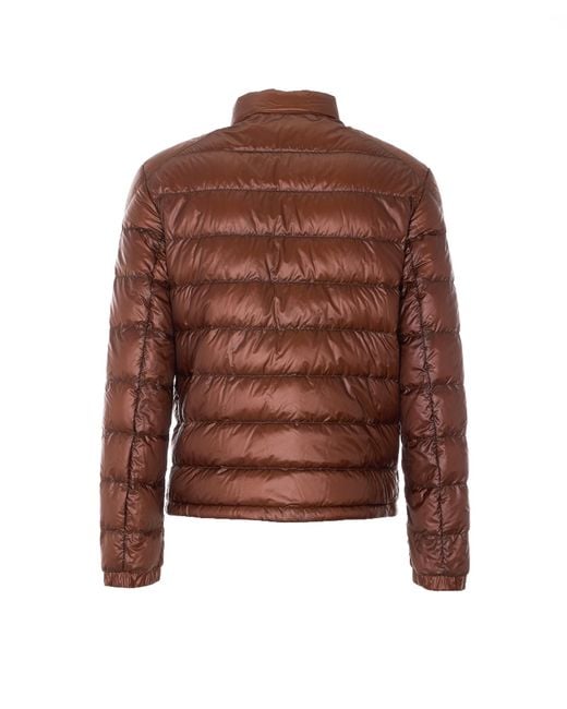 Moncler Brown Selves Short Down Jacket for men