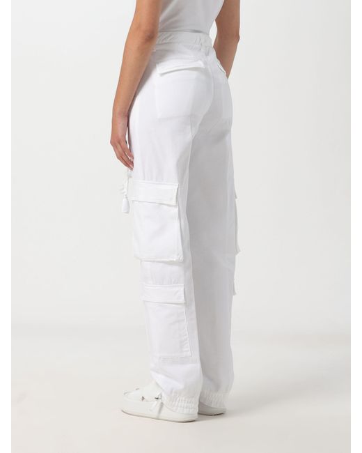 Dondup White Drawstring Casual Pants