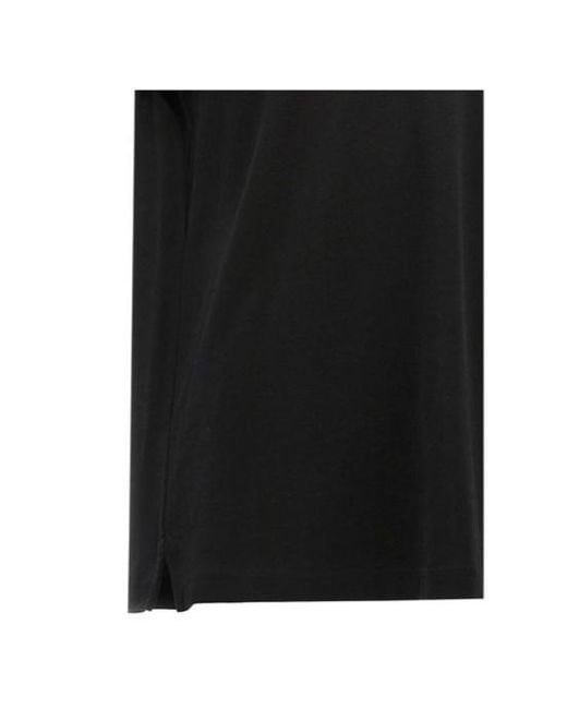 Moose Knuckles Black Logo Patch Short-Sleeved Polo Shirt for men