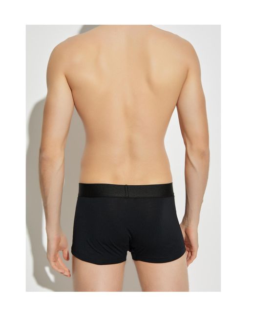 Versace Black Logo-Intarsia Pack Of Two Boxers for men