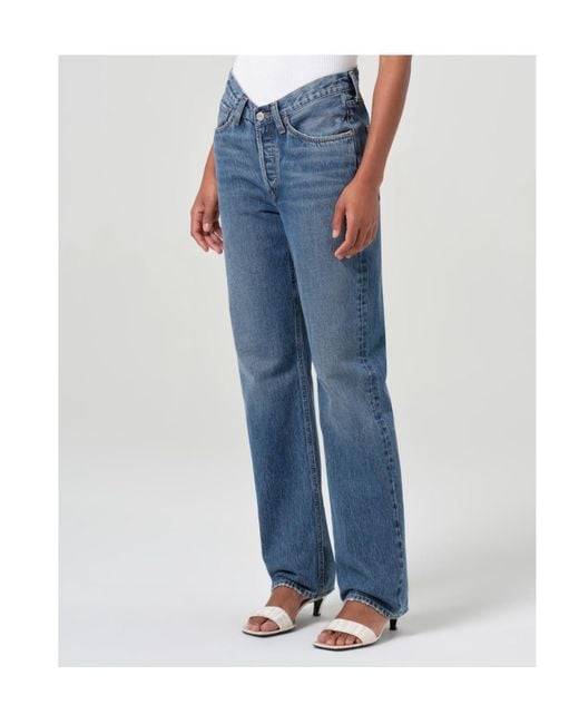 Agolde Blue Kelly V-Waist Jeans