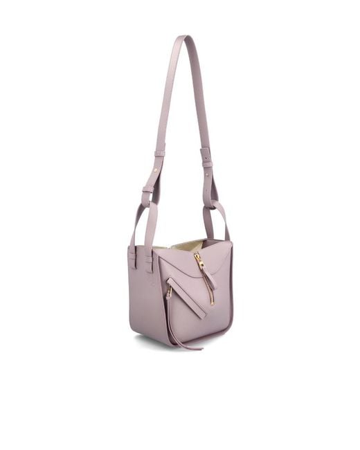 Loewe White Hammock Logo Embossed Shoulder Bag