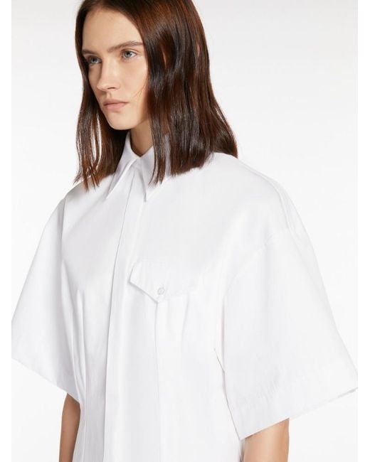 Sportmax White Buttoned Short-Sleeved Shirt
