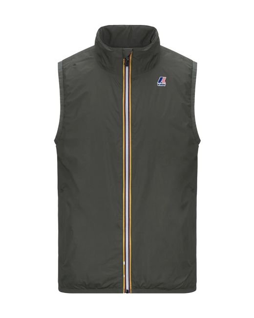K-Way Blue Logo Zip-Up Vest for men