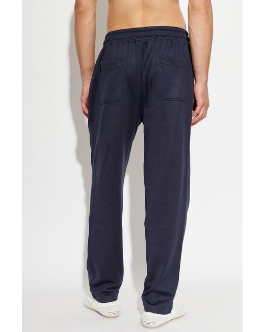 Eleventy Blue Drawstring Straight-Leg Pants for men