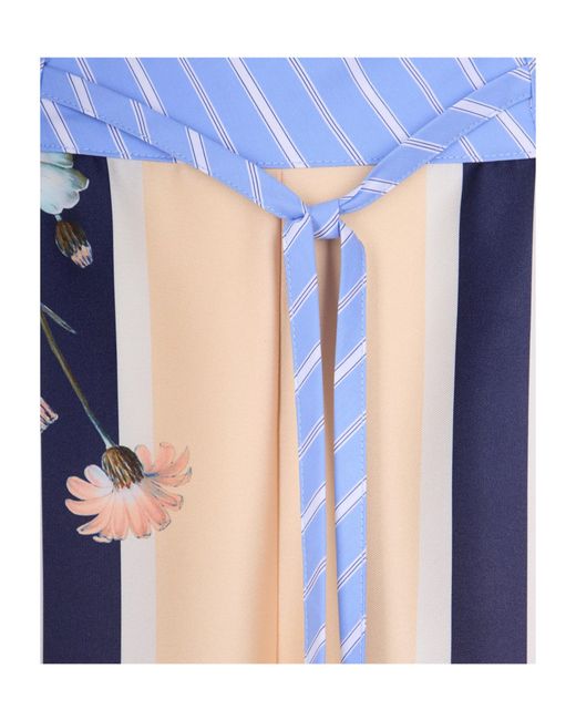 Liu Jo Blue Drawstring Palazzo Trousers