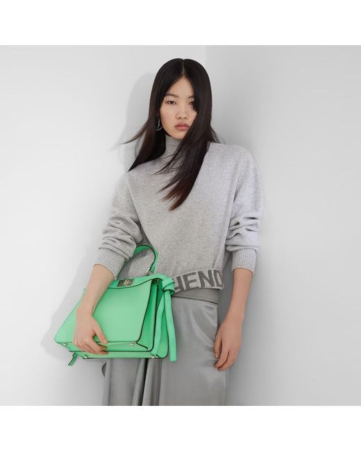 Fendi Gray Long-Sleeved Knitted Jumper