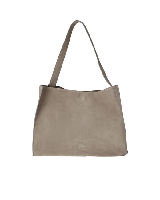 Studio Nicholson Gray The Reflection Logo Detailed Tote Bag for men