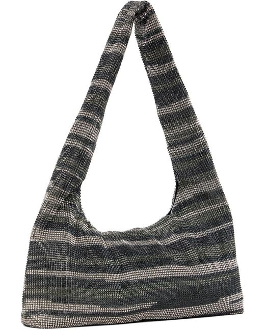 Kara Gray Armpit Embellished Mesh Tote Bag