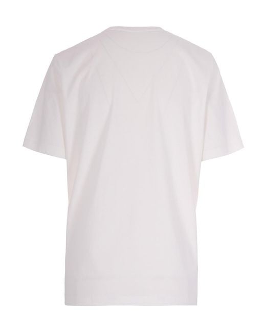 Elisabetta Franchi White Short-Sleeved Crewneck T-Shirt