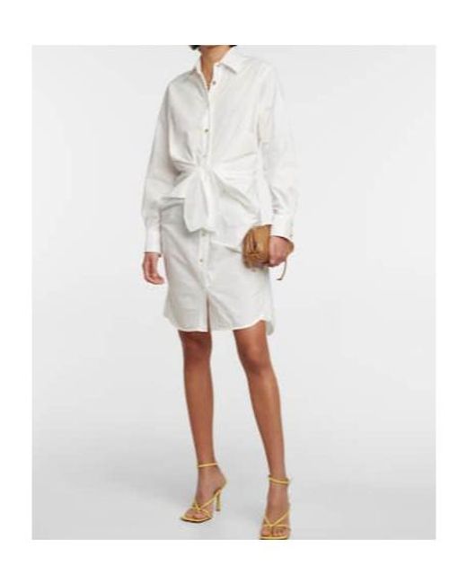 Altuzarra White Cotton-Blend Shirt Dress