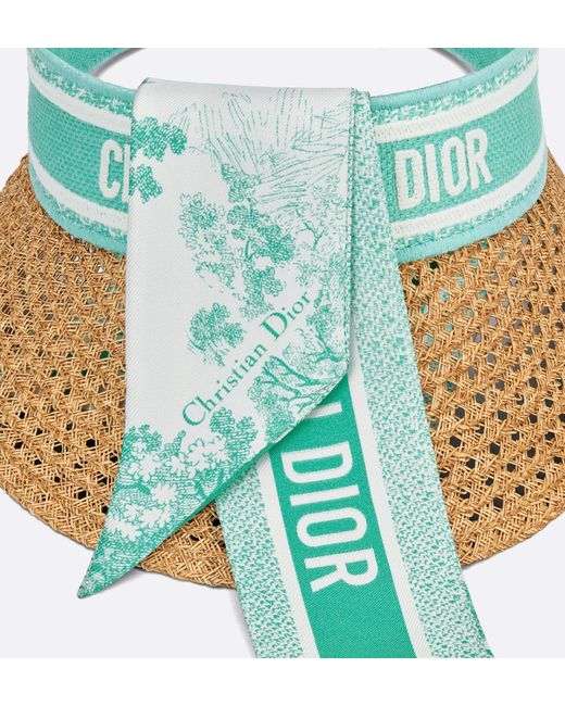 Dior White Iviera D-Ocean Visor With Mitzah