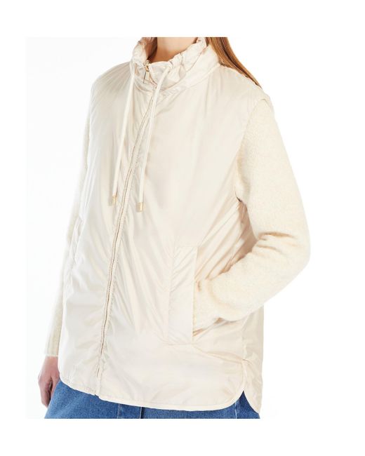 Weekend by Maxmara White Yoro Zip-Up Drawstring Gilet