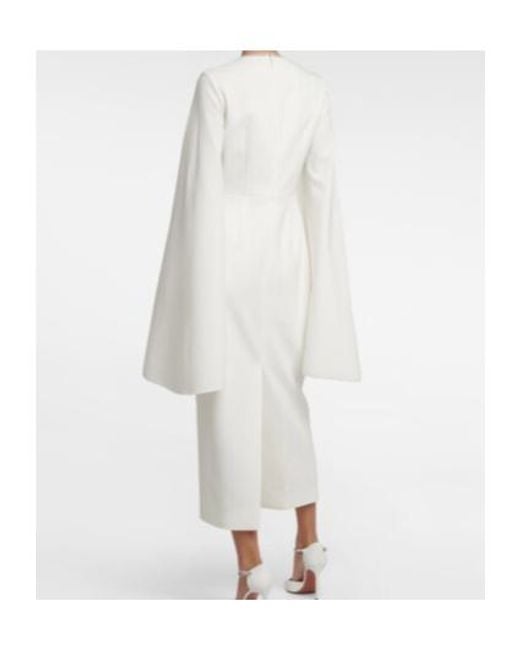 Roksanda White Bridal Zimara Crêpe Midi Dress