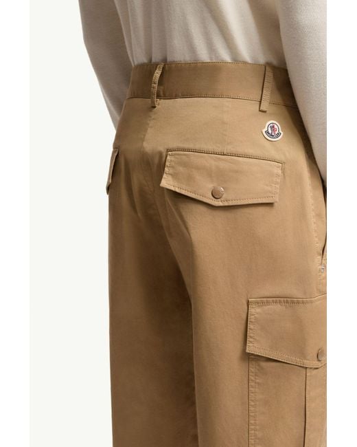 Moncler Natural Button Detailed Straight-Leg Pants for men