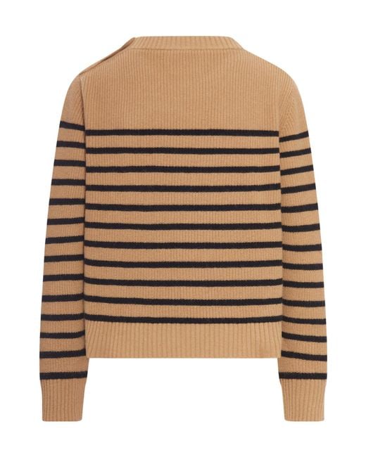 Roberto Collina Brown Striped Sweater