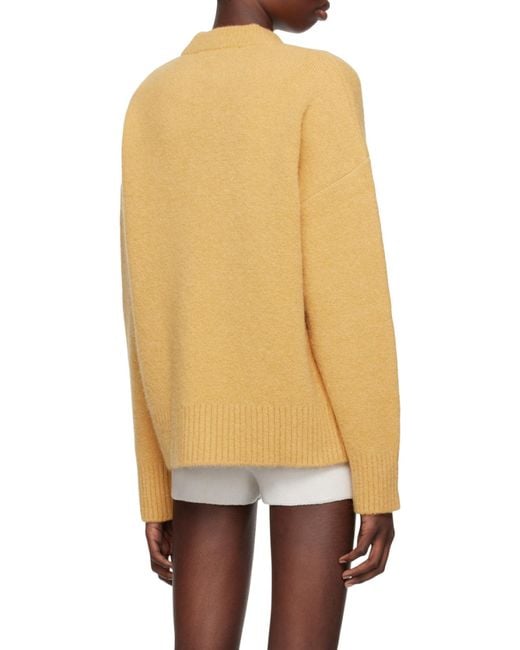 AMI Orange Ami De Coeur Logo Intarsia-Knit Jumper
