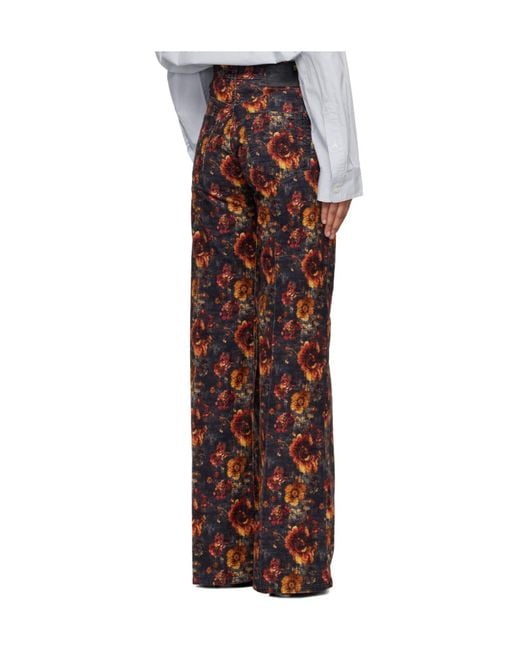 R13 Brown Straight-Leg High-Waisted Jeans