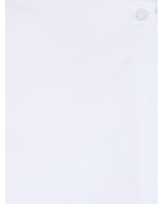 Semicouture White High-Neck Long-Sleeve Shirt