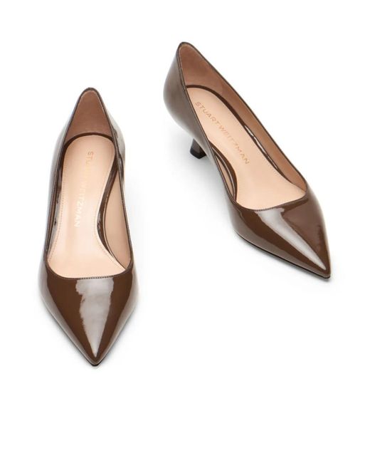 Stuart Weitzman Brown Stuart Sculpt Pump 50