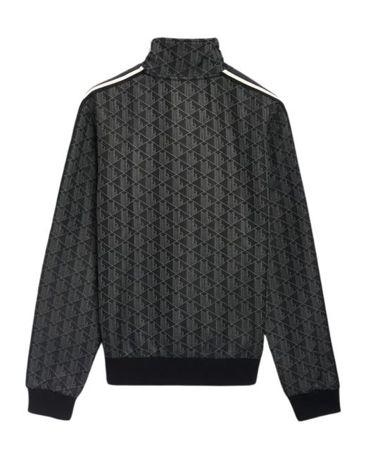 Lacoste Black Paris Jacquard Zip-Up Track Jacket for men