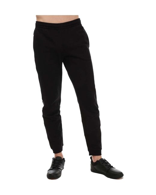 Lacoste Black Minimalist Solid-Color Casual Trousers for men