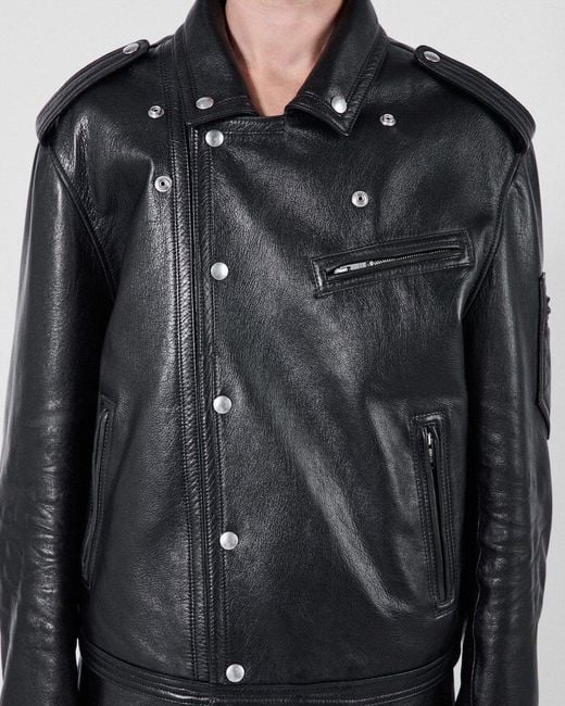 Prada Black Leather Biker Jacket