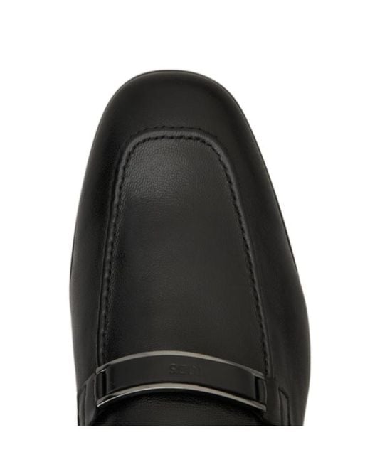 Tod's Black Logo Debossed Loafers for men