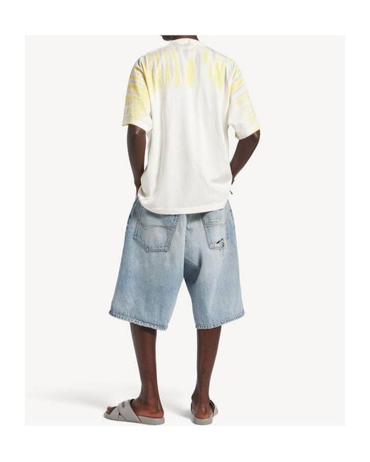 Balenciaga White Extreme Tie-Dye Print T-Shirt for men