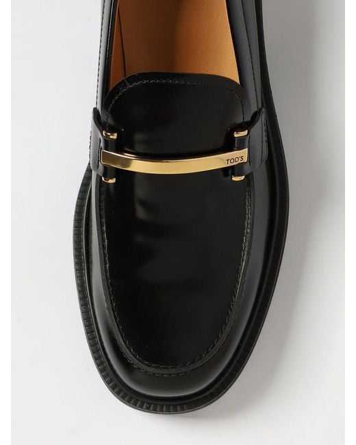 Tod's Black Round-Toe Loafers