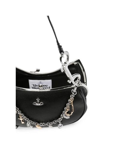 Vivienne Westwood Black Charm Frame Shoulder Bag