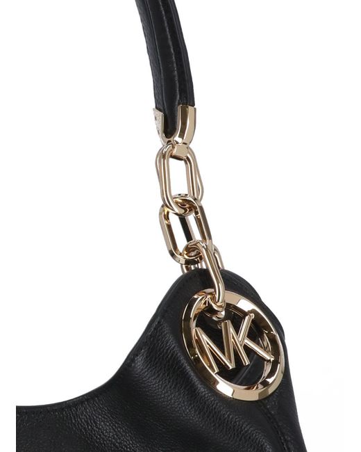 Michael Kors Black Michael Lillie Logo Plaque Tote Bag
