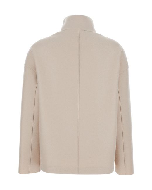 Harris Wharf London Natural Double-Breasted Jacket